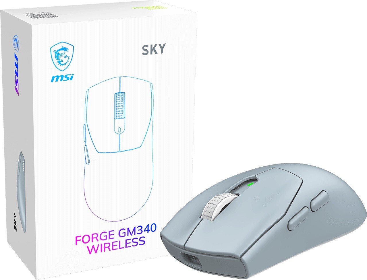 Игровая мышь MSI FORGE GM340 WIRELESS SKY (S12-4301770-HH9) фото4