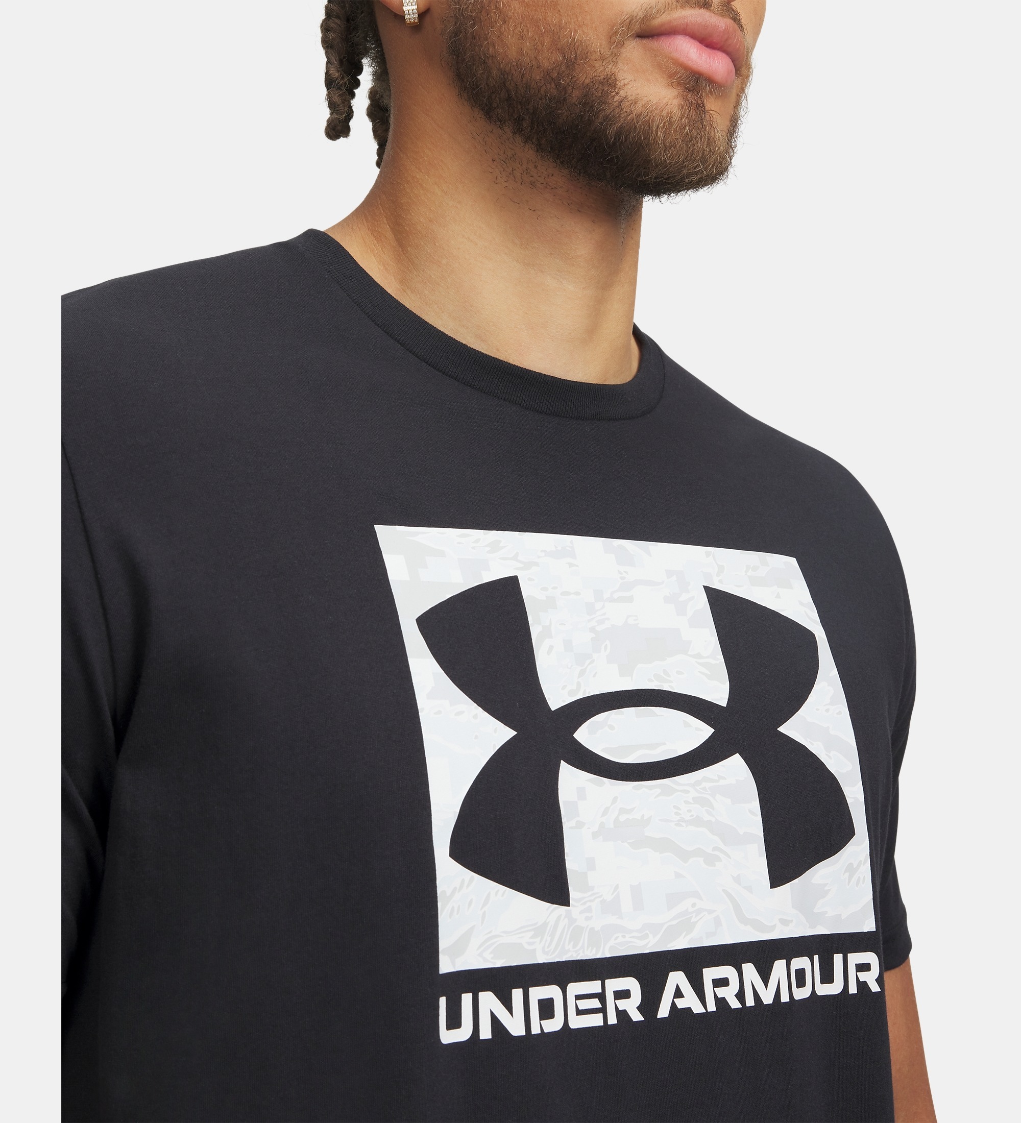 Футболка мужская Under Armour ABC camo boxed logo SS 1361673-001 L Чорная фото 