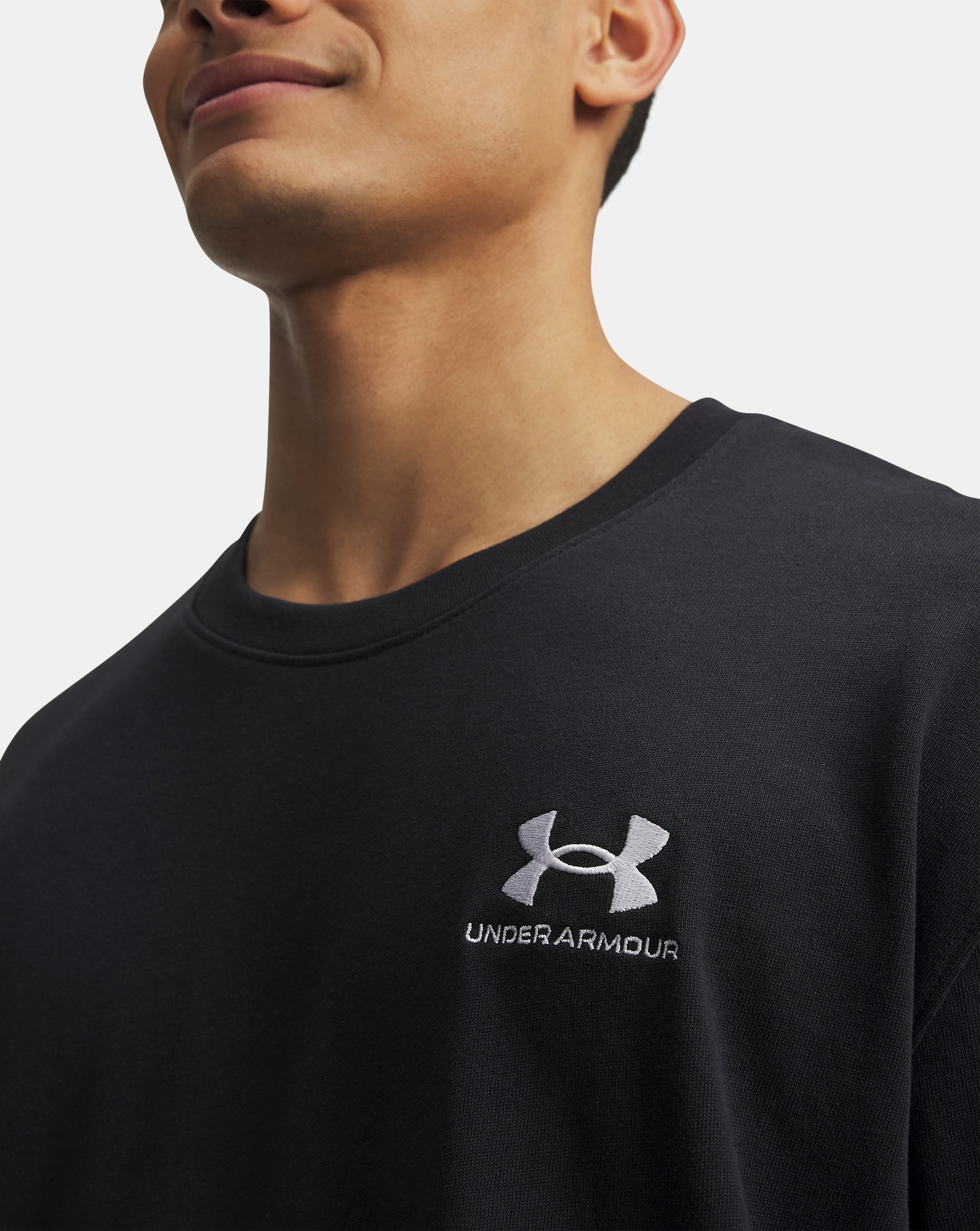 Футболка мужская Under Armour M logo emb heavyweight SS 1373997-001 L Черная фото 