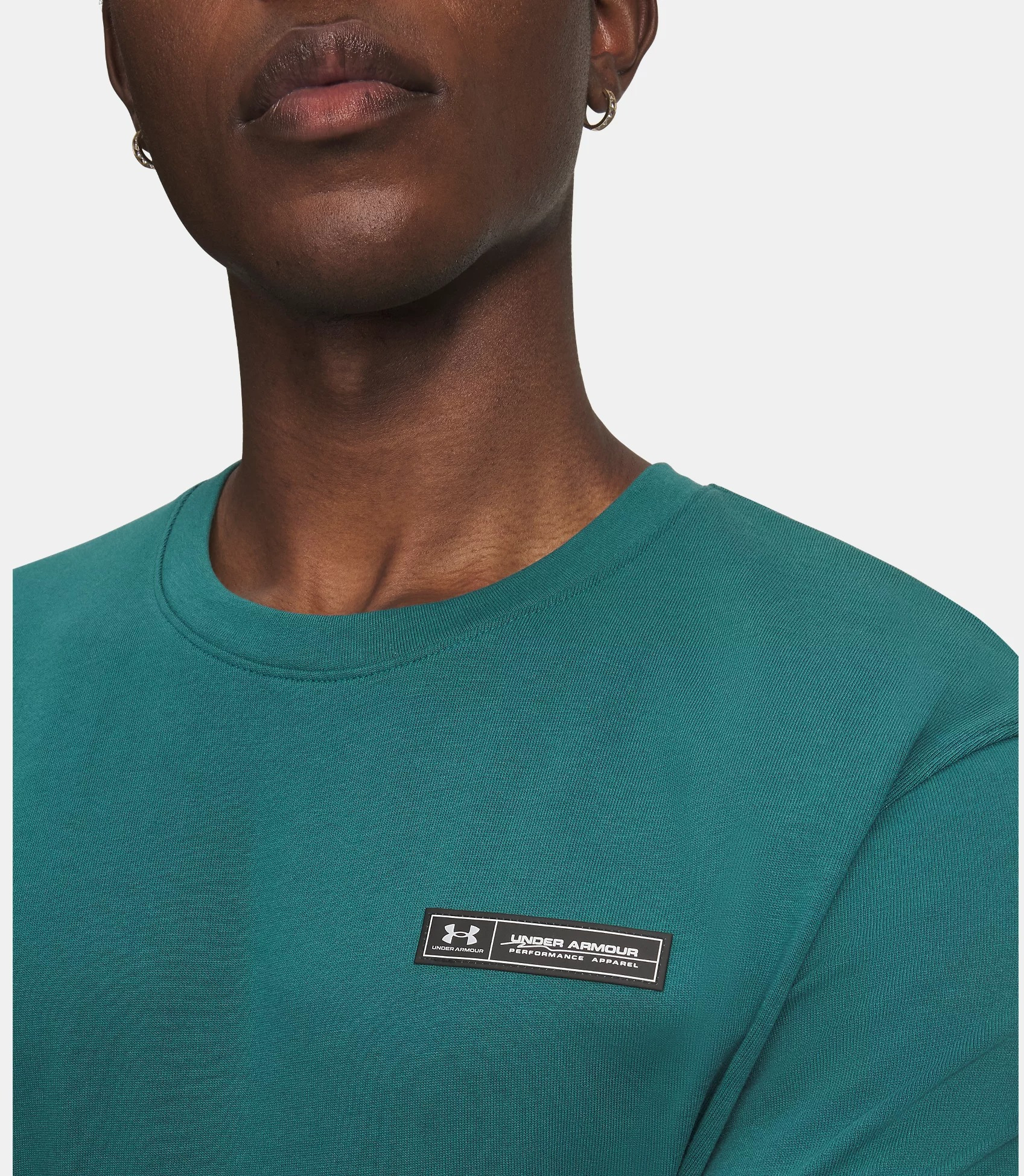 Футболка чоловіча Under Armour HW armour label SS 1382831-338 L Зеленафото
