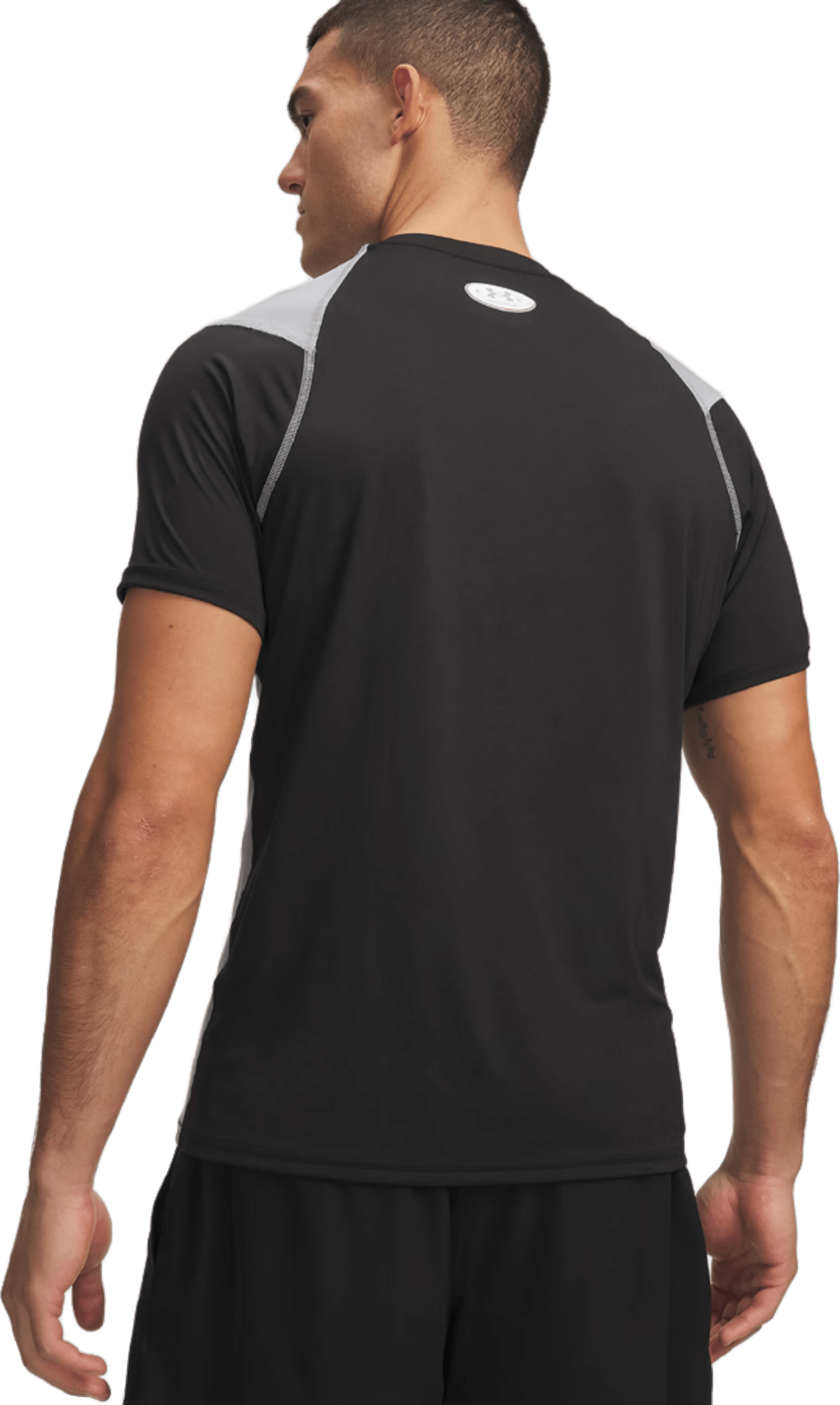 Футболка чоловіча Under Armour HG Elite Fitted SS 6015379-008 L Чорнафото