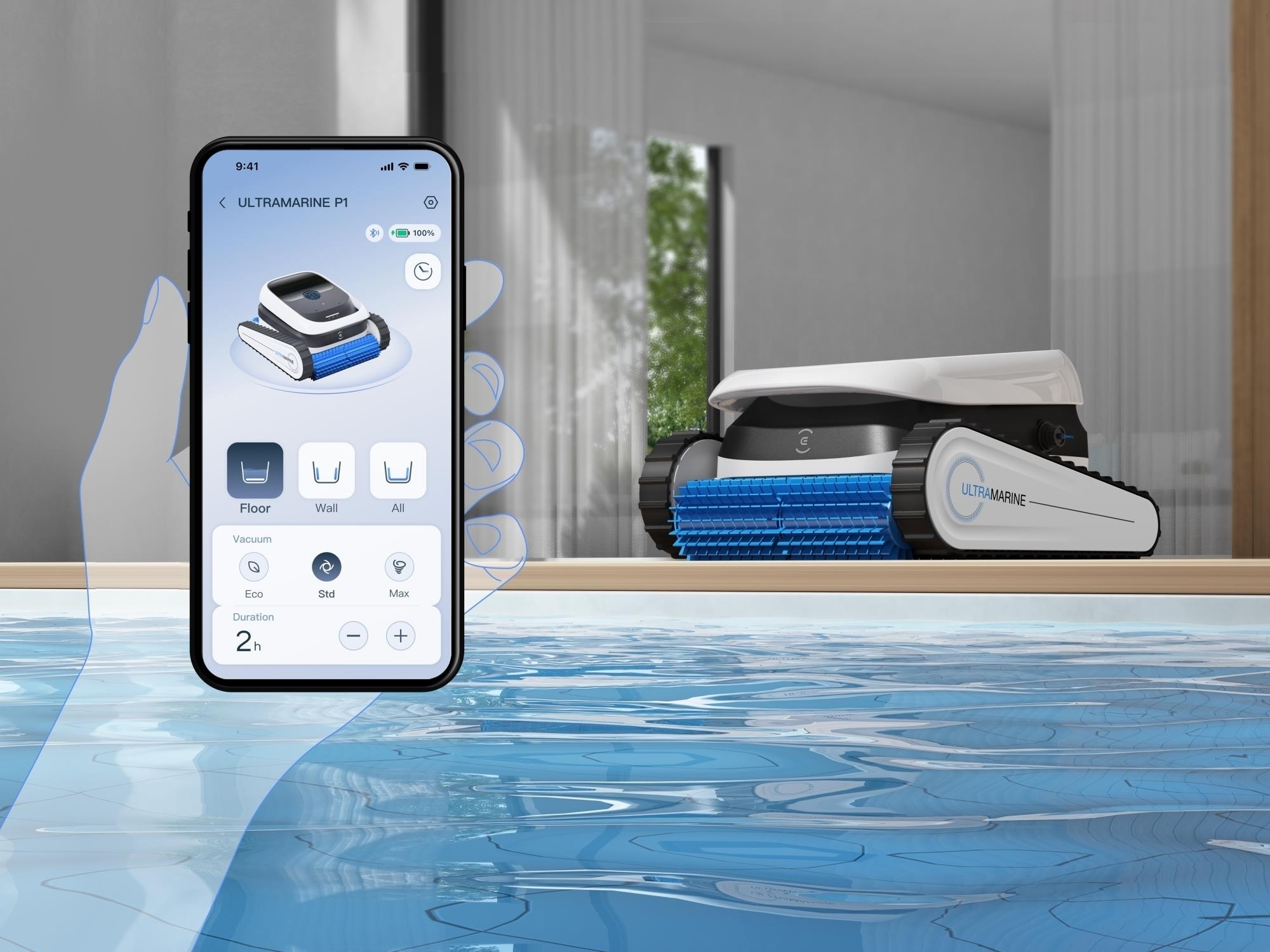 Робот для миття басейнів ECOVACS Ultramarine P1 (SWB11) фото15