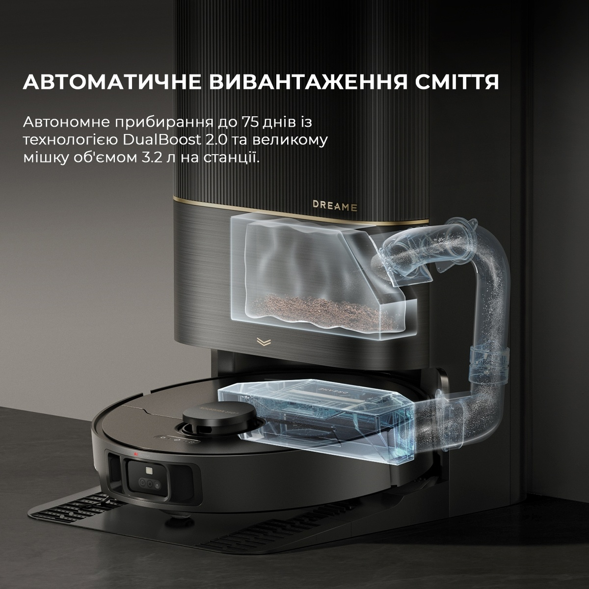 Робот-пилосос миючий Dreame X40 Ultra Black (RLX63CE-Bl) фото