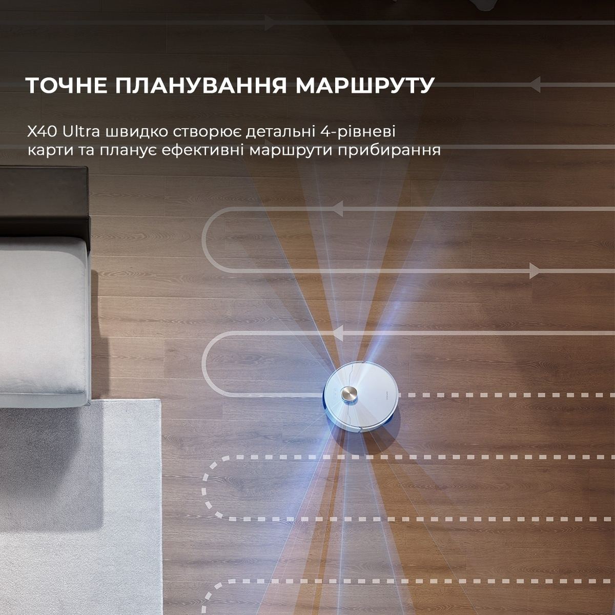 Робот-пилосос миючий Dreame X40 Ultra White (RLX63CE-Wh) фото12