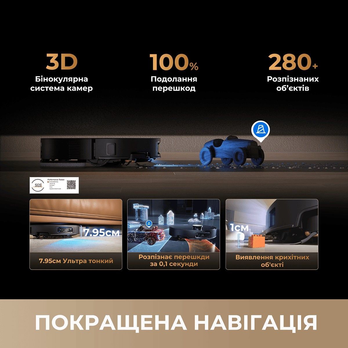 Робот-пилосос миючий Dreame X60 Ultra Complete White (RLX87DE-wh) фото4