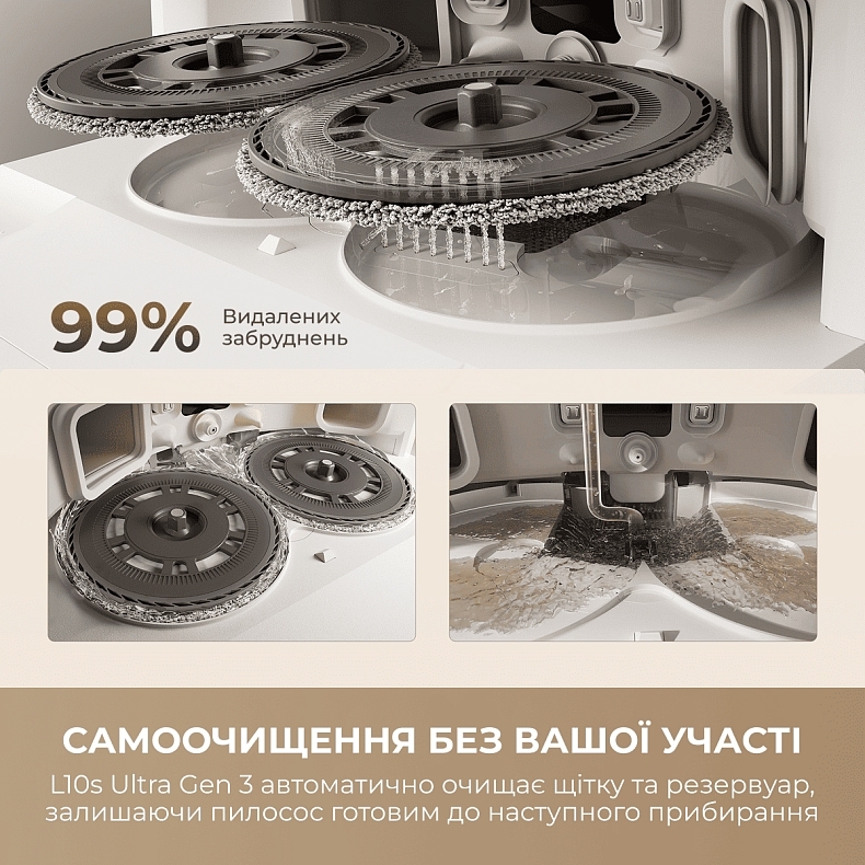 Робот-пилосос миючий Dreame L10s Ultra Gen 3 White (RLL53SE-wh) фото9