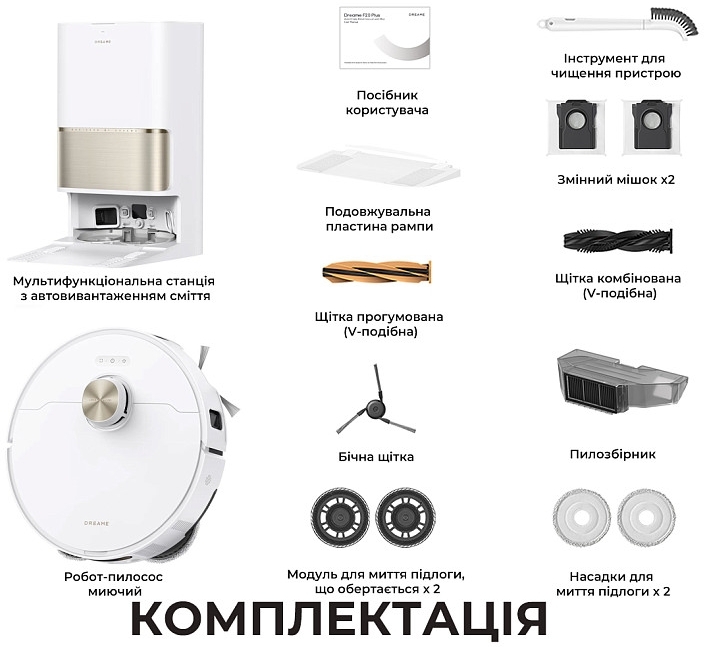 Робот-пилосос миючий Dreame L50s Pro Ultra White (RLL88HE-Wh) фото16