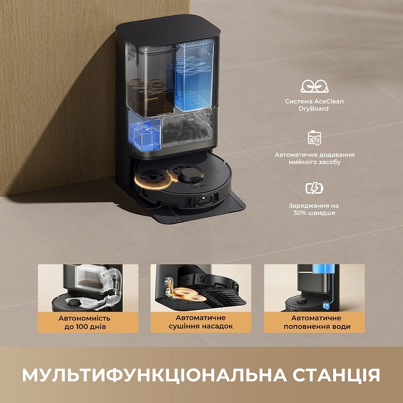 Робот-пилосос миючий Dreame L50s Pro Ultra White (RLL88HE-Wh) фото10