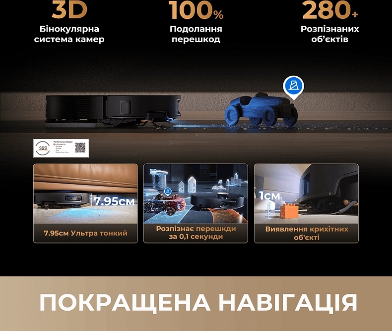 Робот-пилосос миючий Dreame X60 Ultra Complete Black (RLX87DE-bl) фото3