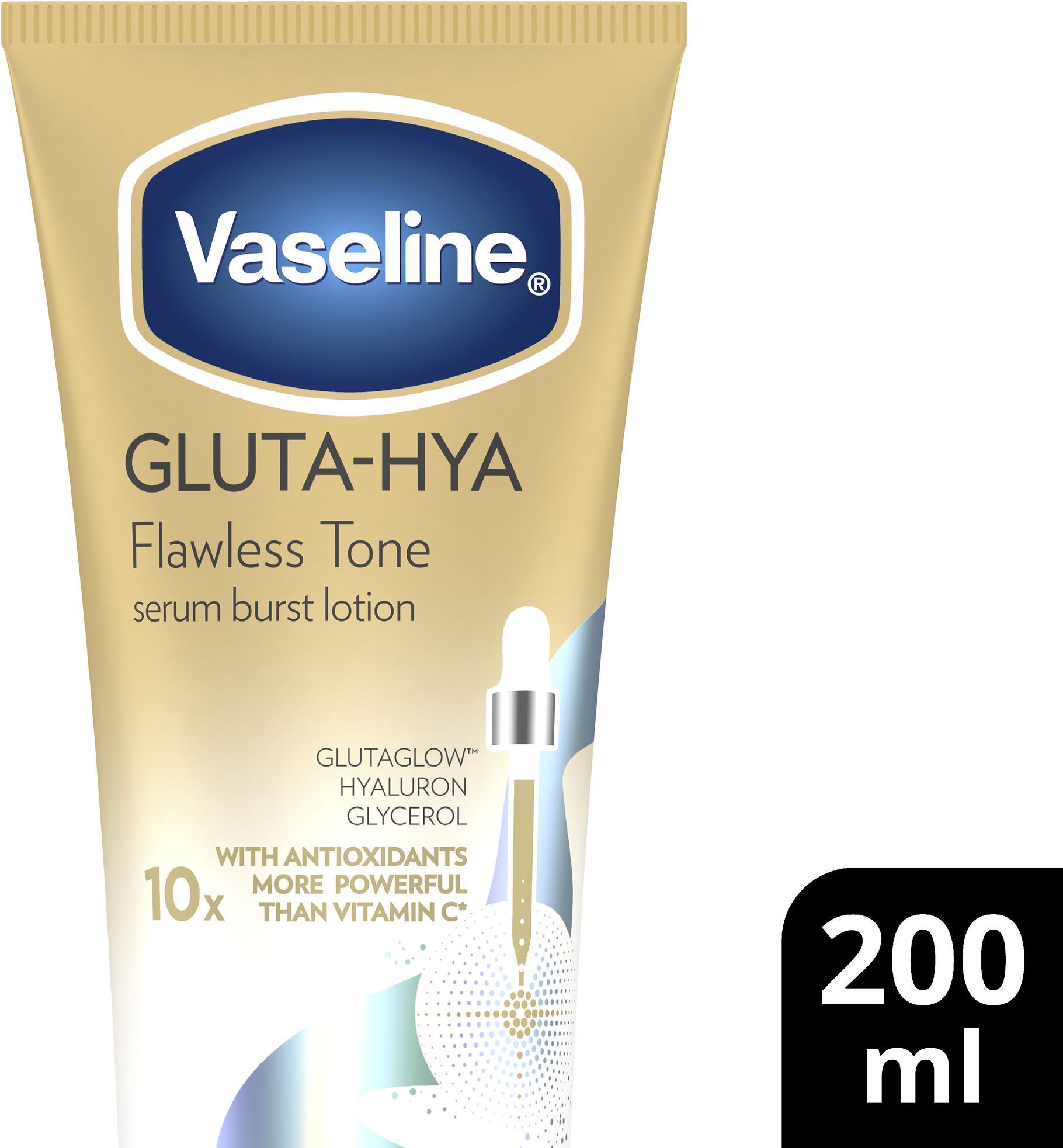 Лосьйон для тіла Vaseline Gluta-hya з гіалуроном для бездоганного тону 200 мл фото