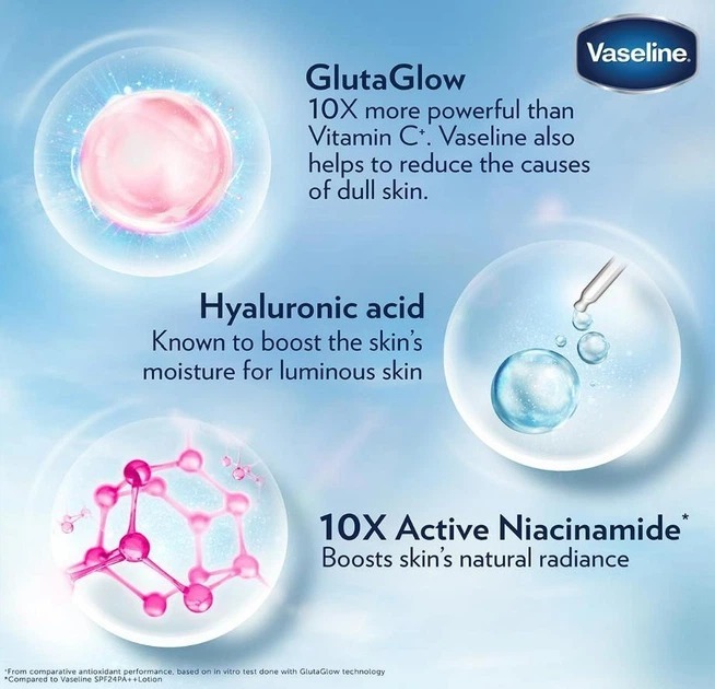 Лосьйон для тіла Vaseline Gluta-hya з гіалуроном для бездоганного тону 200 мл фото
