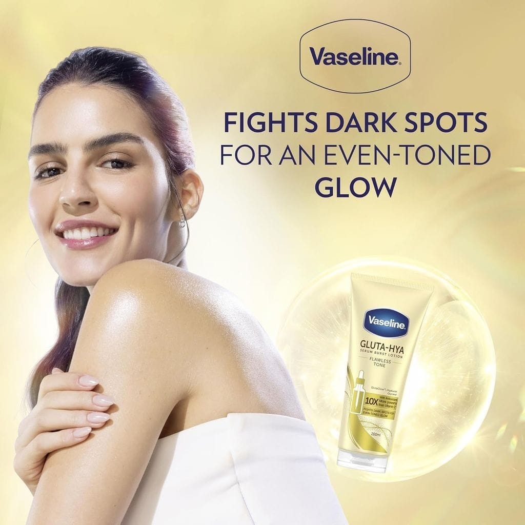 Лосьйон для тіла Vaseline Gluta-hya з гіалуроном для бездоганного тону 200 мл фото
