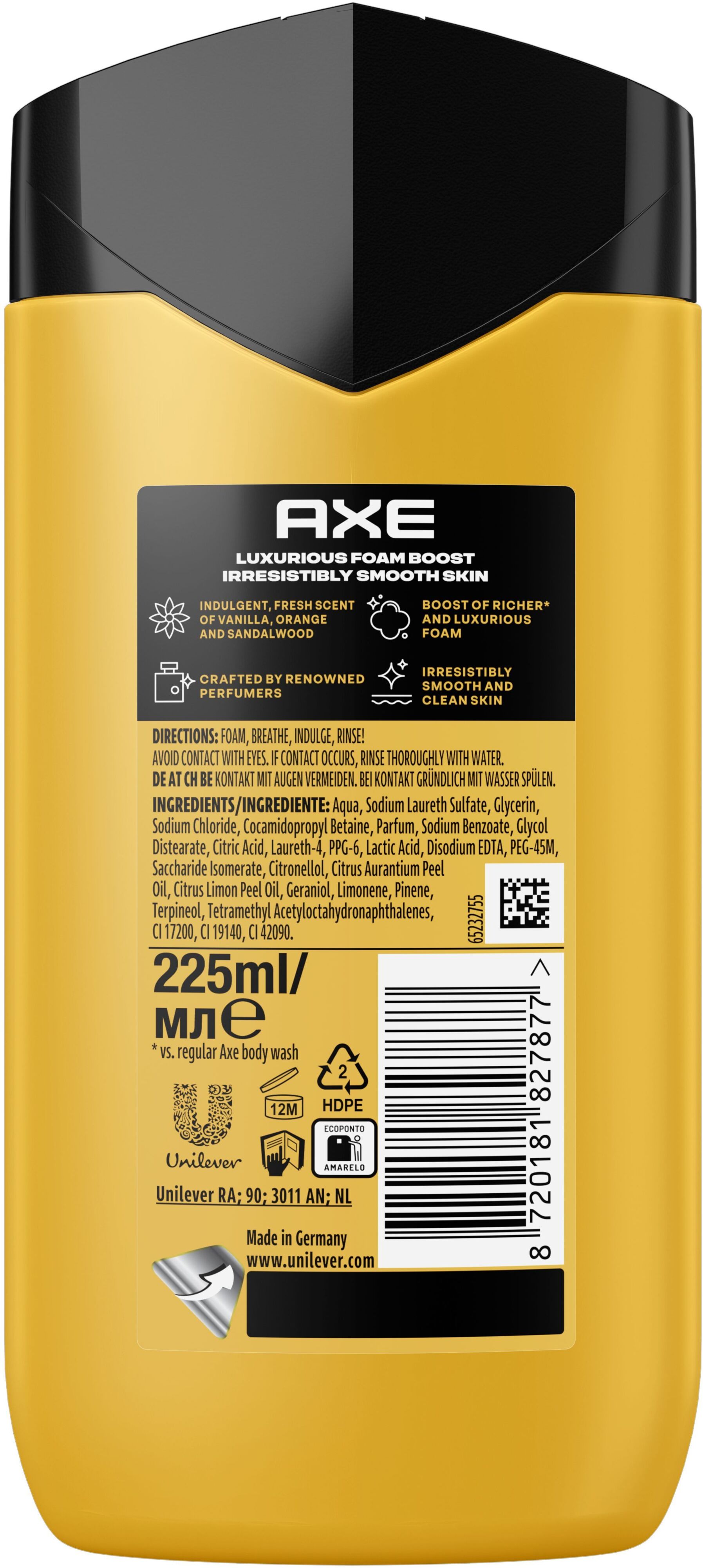 Гель для душу Axe Fine fragrance Black vanilla 225 мл фото