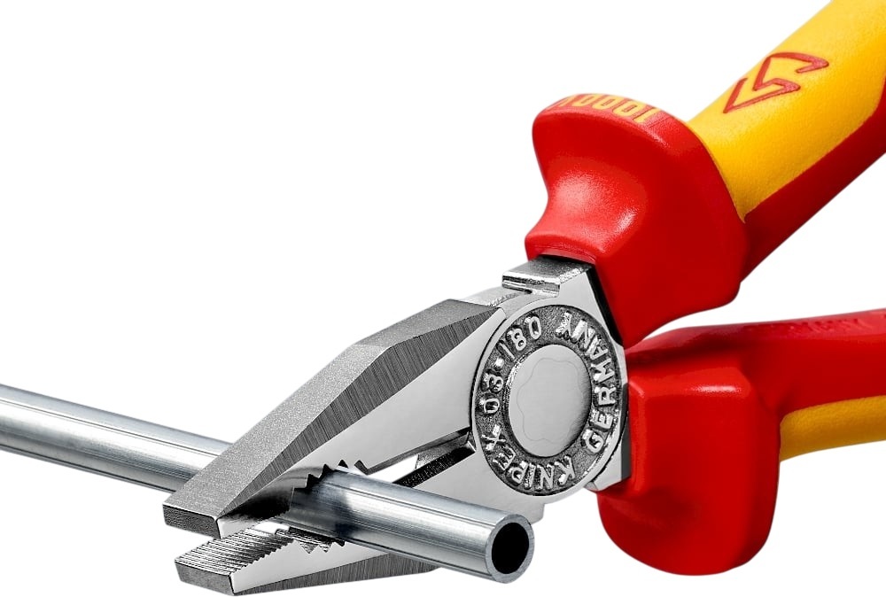 Плоскогубці KNIPEX діелектричні для робіт під напругою 180мм (03-06-180) фото7