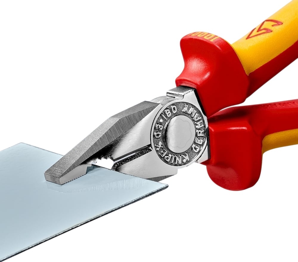 Плоскогубці KNIPEX діелектричні для робіт під напругою 180мм (03-06-180) фото8