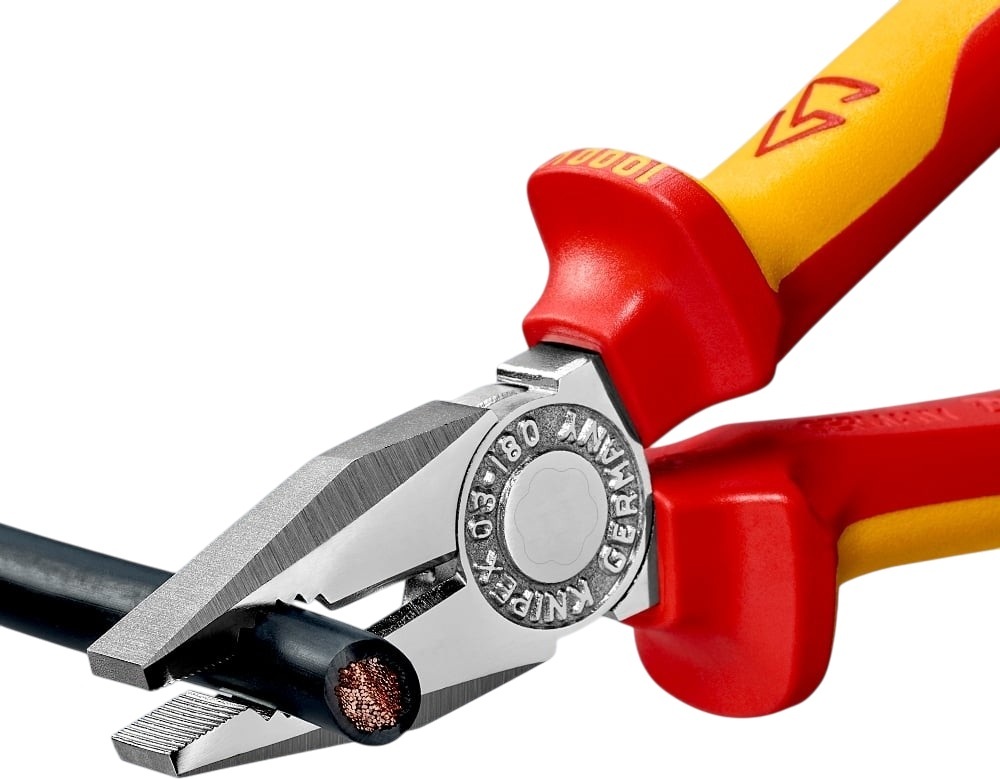Плоскогубці KNIPEX діелектричні для робіт під напругою 180мм (03-06-180) фото9