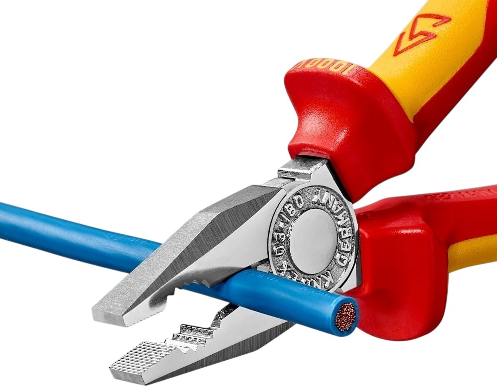 Плоскогубці KNIPEX діелектричні для робіт під напругою 180мм (03-06-180) фото10
