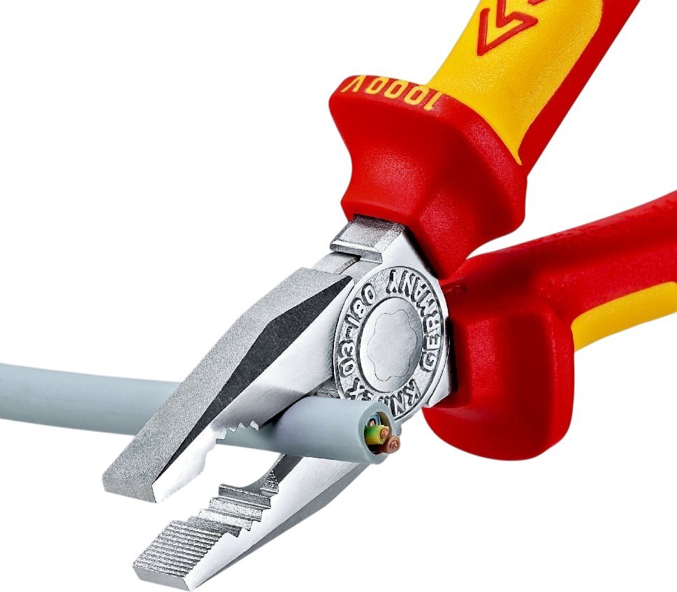 Плоскогубці KNIPEX діелектричні для робіт під напругою 180мм (03-06-180) фото11