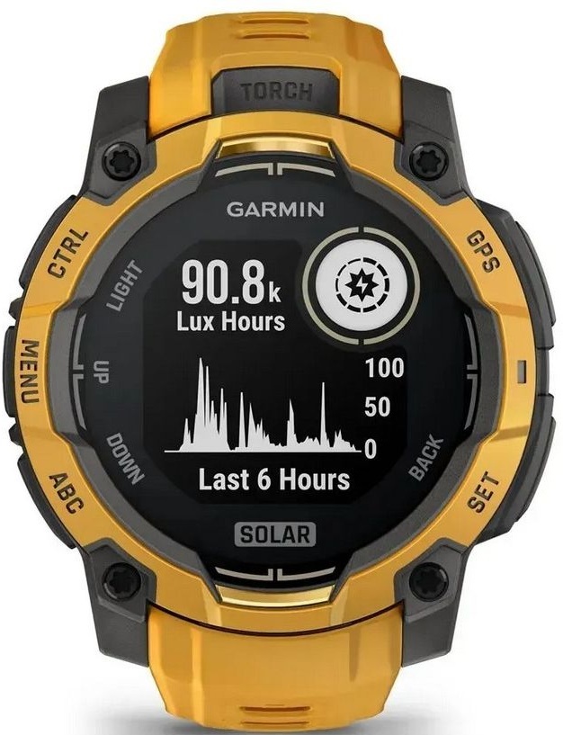 Смарт-годинник Garmin Instinct 3 45mm Solar Sunburst with Sunburst/Gray Accents (010-02934-02)фото