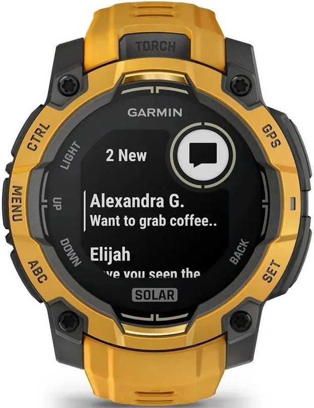Смарт-годинник Garmin Instinct 3 45mm Solar Sunburst with Sunburst/Gray Accents (010-02934-02)фото