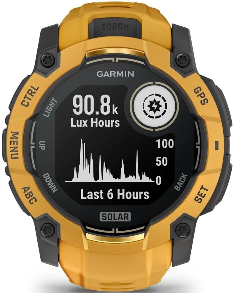 Смарт-годинник Garmin Instinct 3 50mm Solar Sunburst/Gray Sunburst/Gray Band (010-02935-02)фото
