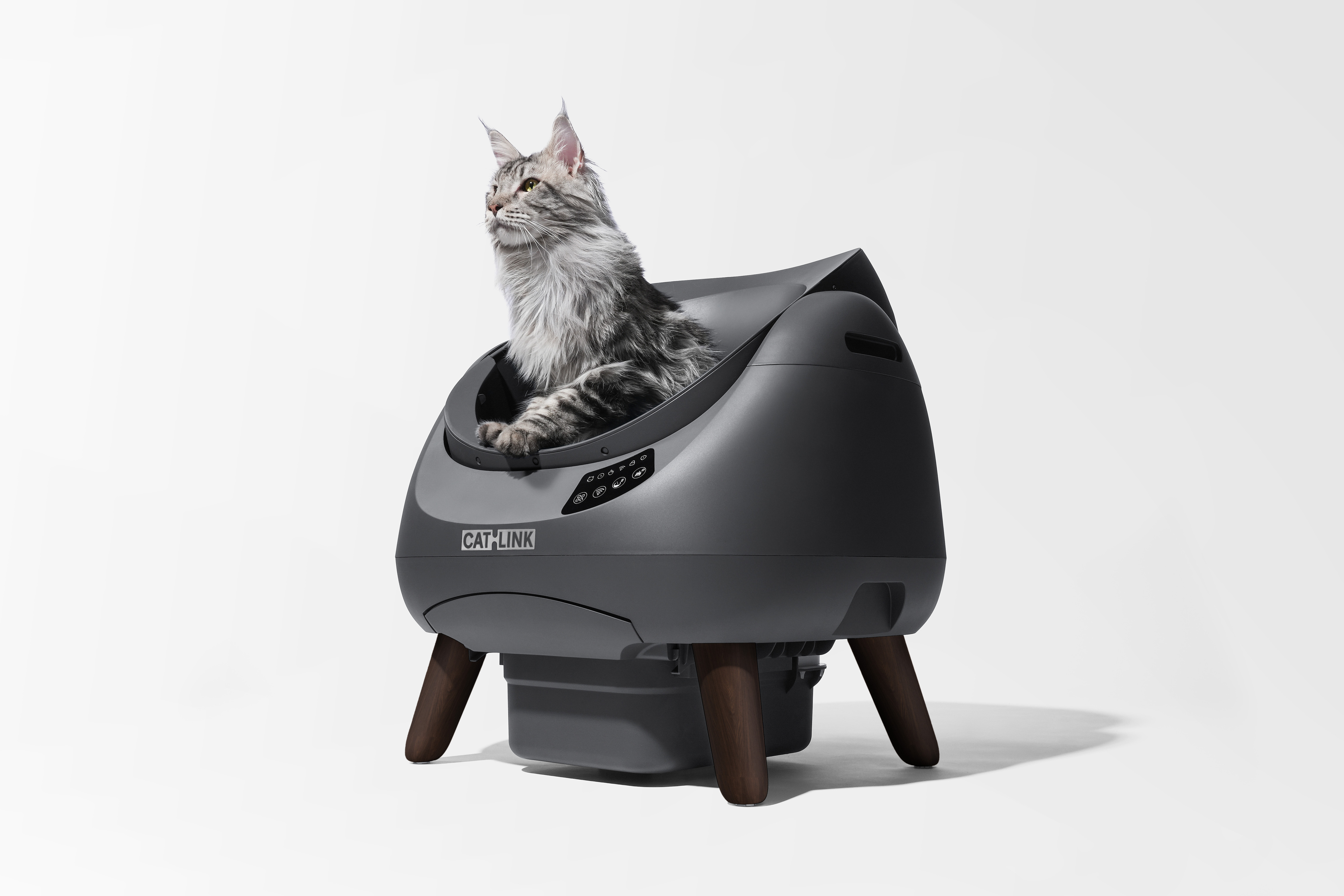 Автоматичний розумний лоток для котів Catlink Scooper Open-X Space Grey фото17