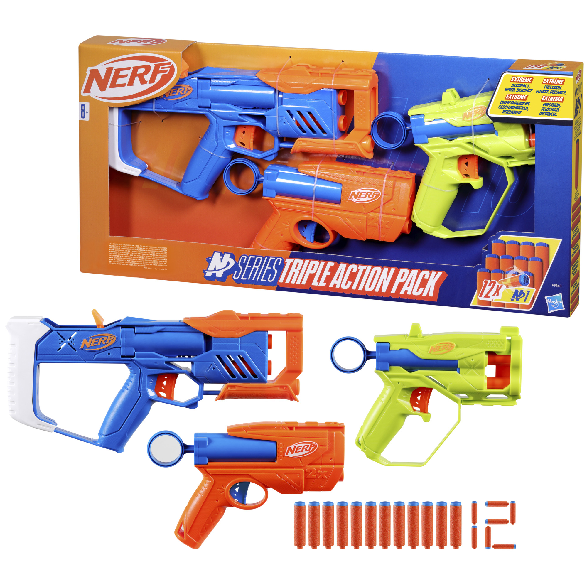 Набор из 3-х игрушечных бластеров HASBRO Triple Action Pack, серия Nerf N Series фото4