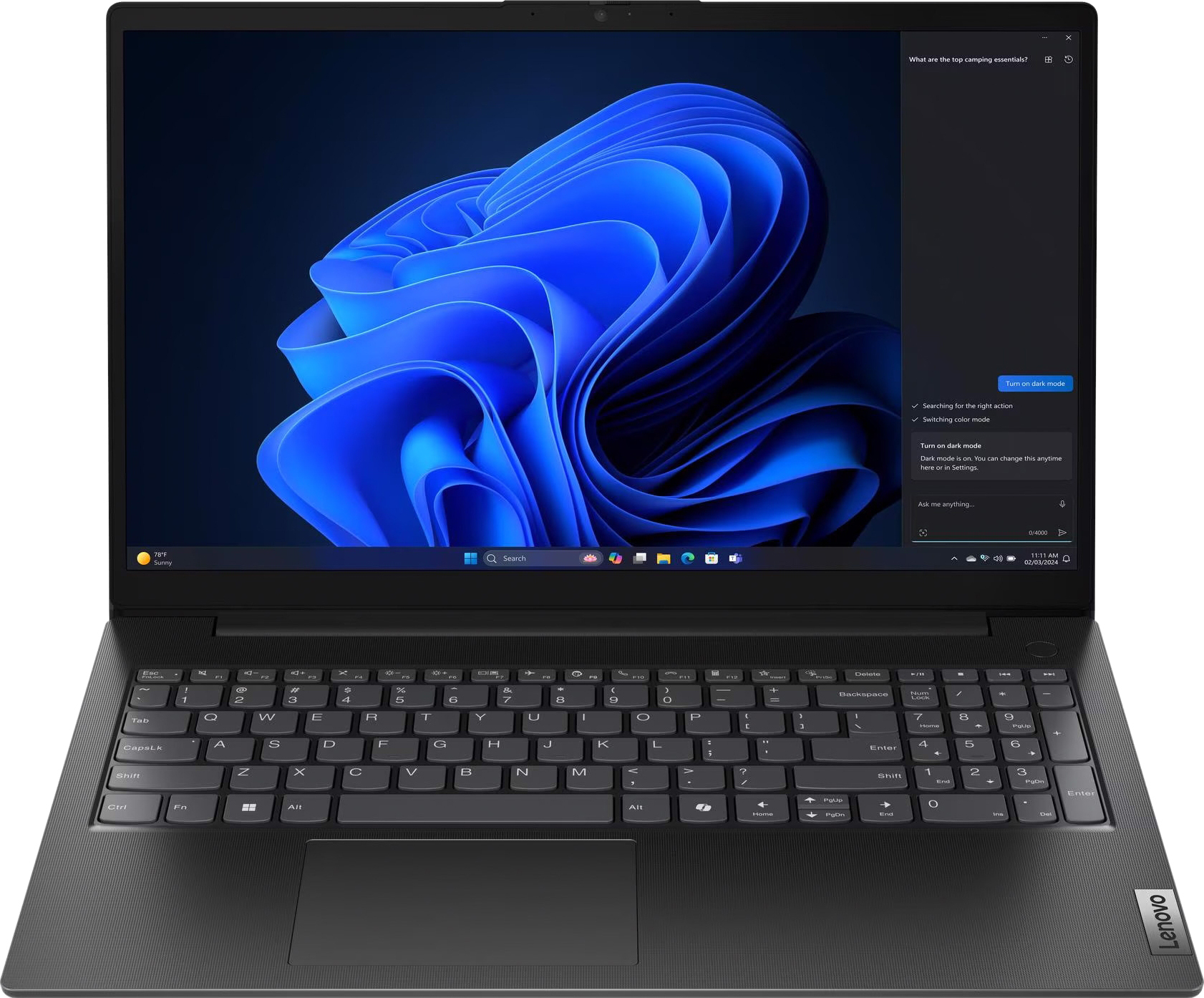 Ноутбук LENOVO V15 G5 IRL Business Black (83HF00DFRA)фото