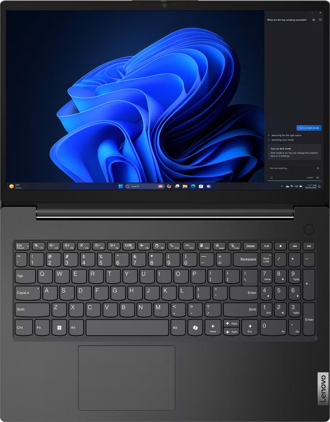 Ноутбук LENOVO V15 G5 IRL Business Black (83HF00DFRA)фото
