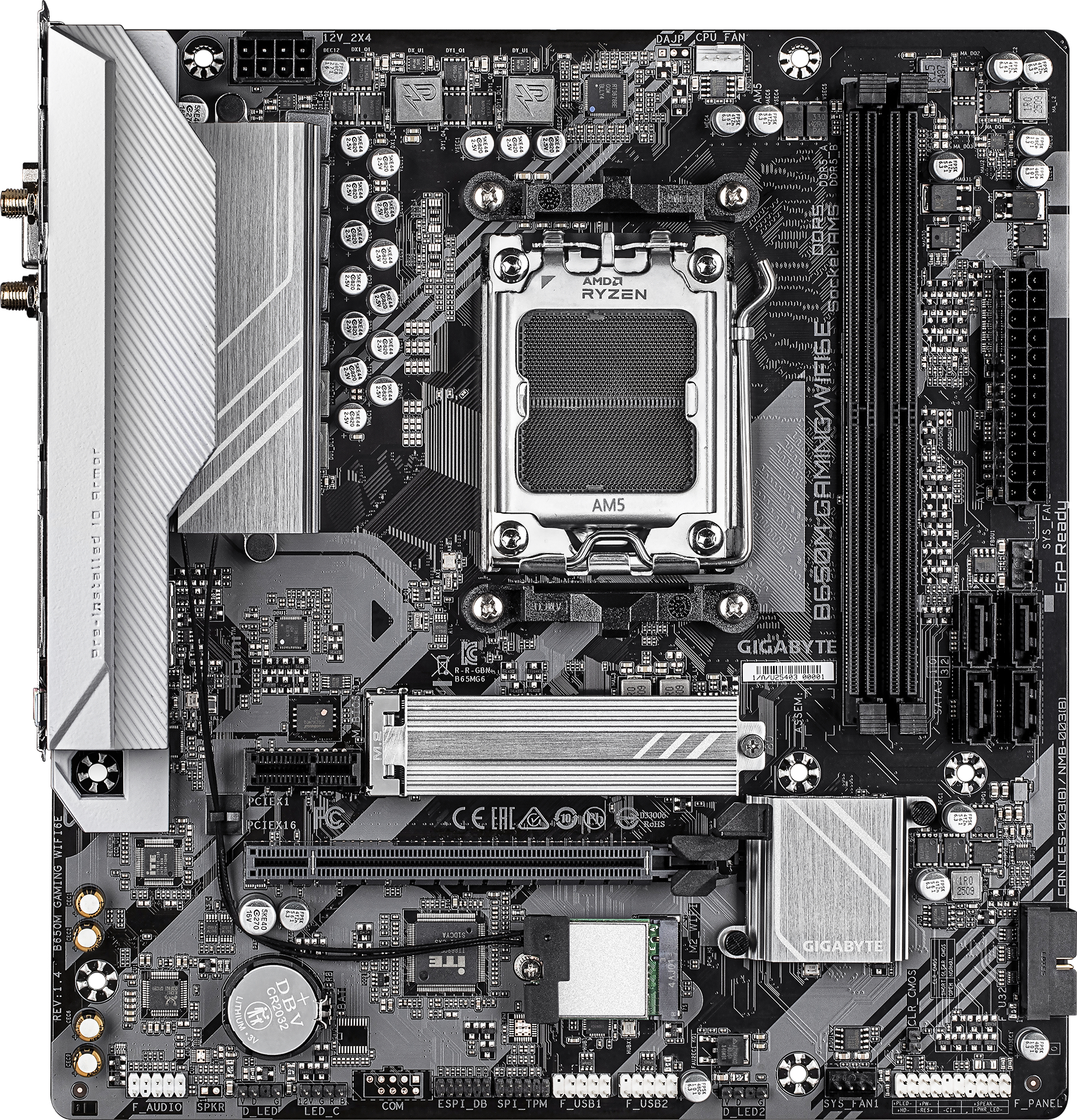 Материнская плата GIGABYTE B650M GAMING WIFI6E sAM5 (B650M_GAMING_WIFI6E_1.4) фото3
