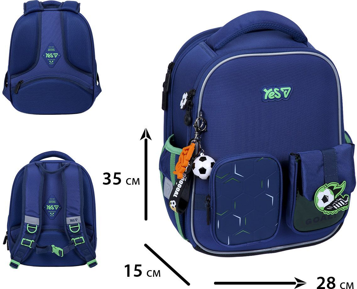 Рюкзак шкільний каркасний Yes Football Fan H-100S (550219) фото5