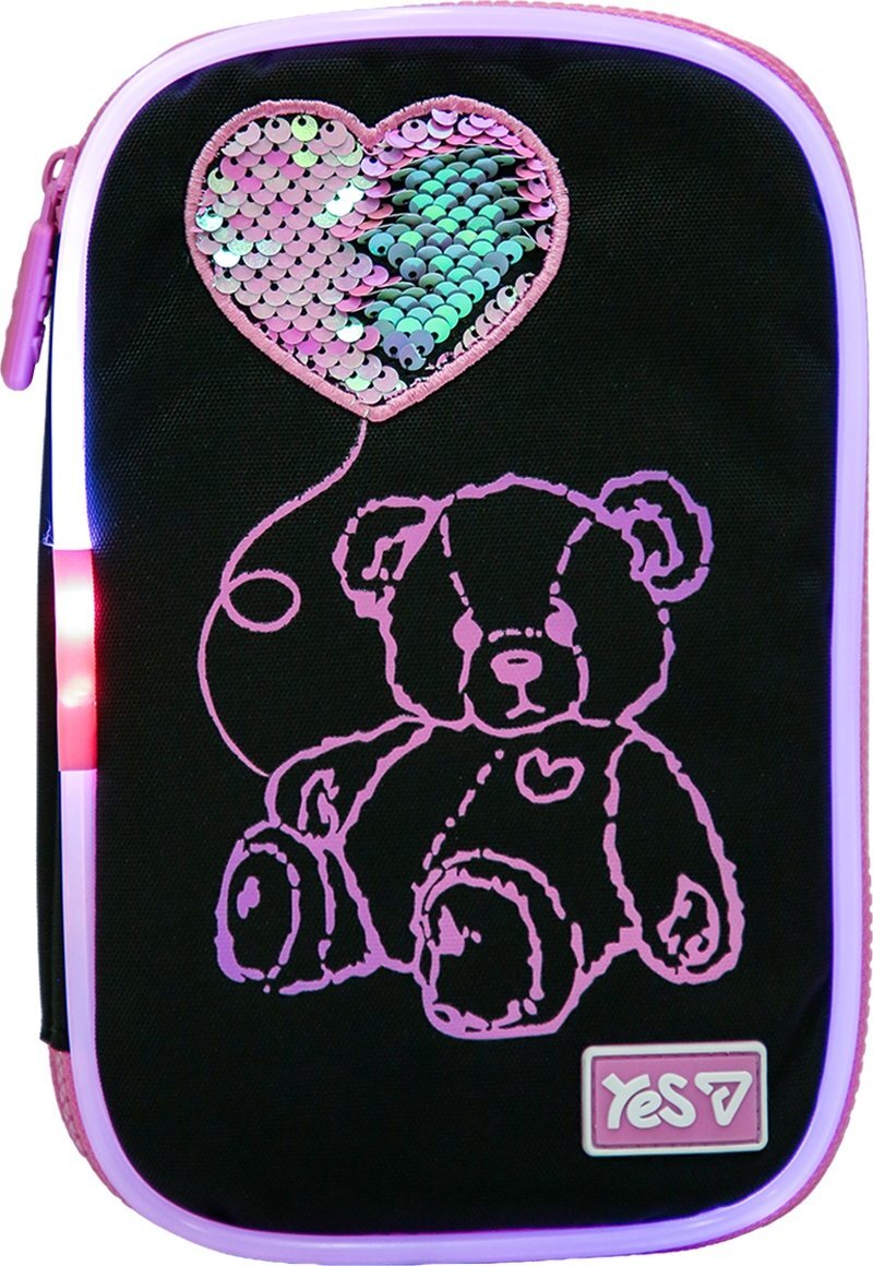 Пенал м'який Yes із LED Pink Bear PH-35 (533777) фото3
