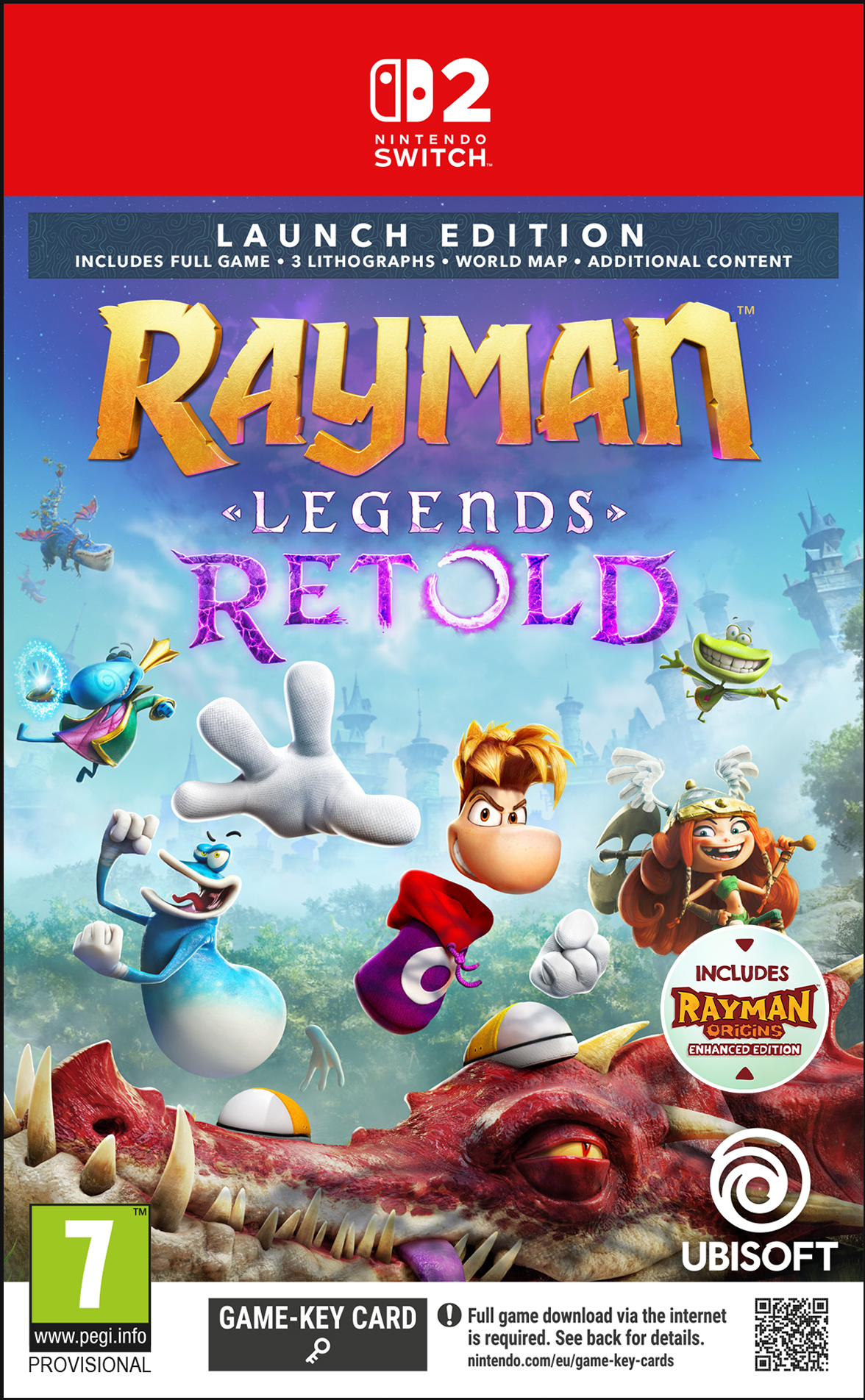 Игра Rayman Legends Retold Launch Edition (код активации, Nintendo Switch 2) фото2