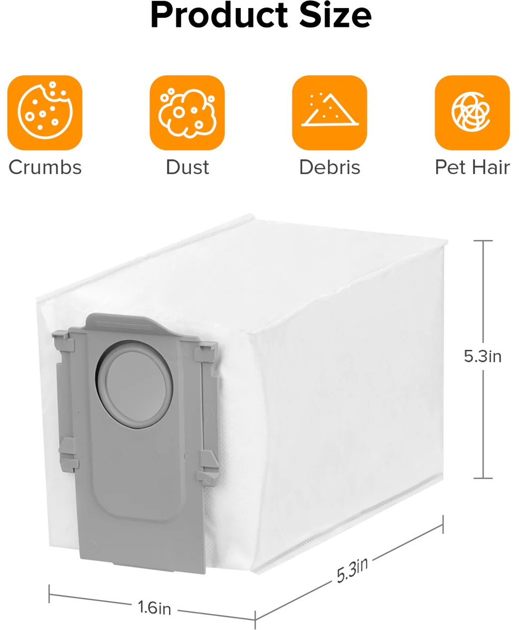 Одноразовый мешок Roborock Disposable Dust bag 8.02.0238 (1108227) фото
