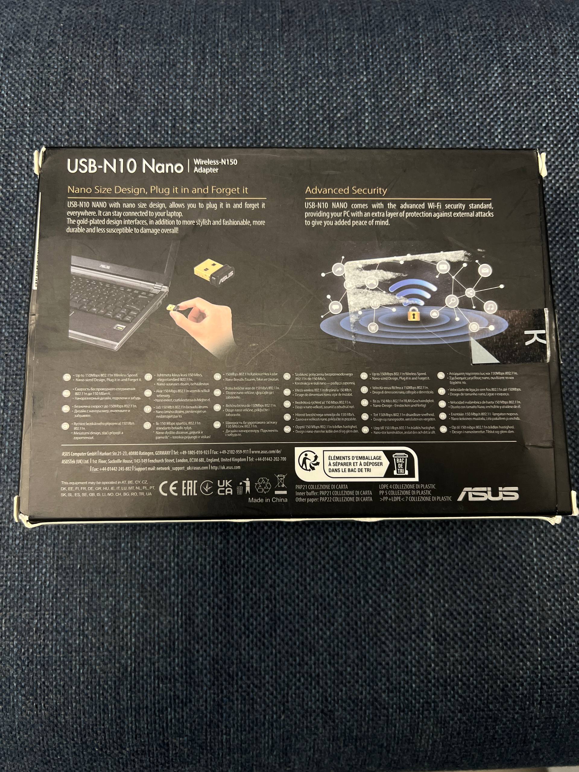WiFi-адаптер ASUS USB-N10nano N150 USB2.0 nano фото