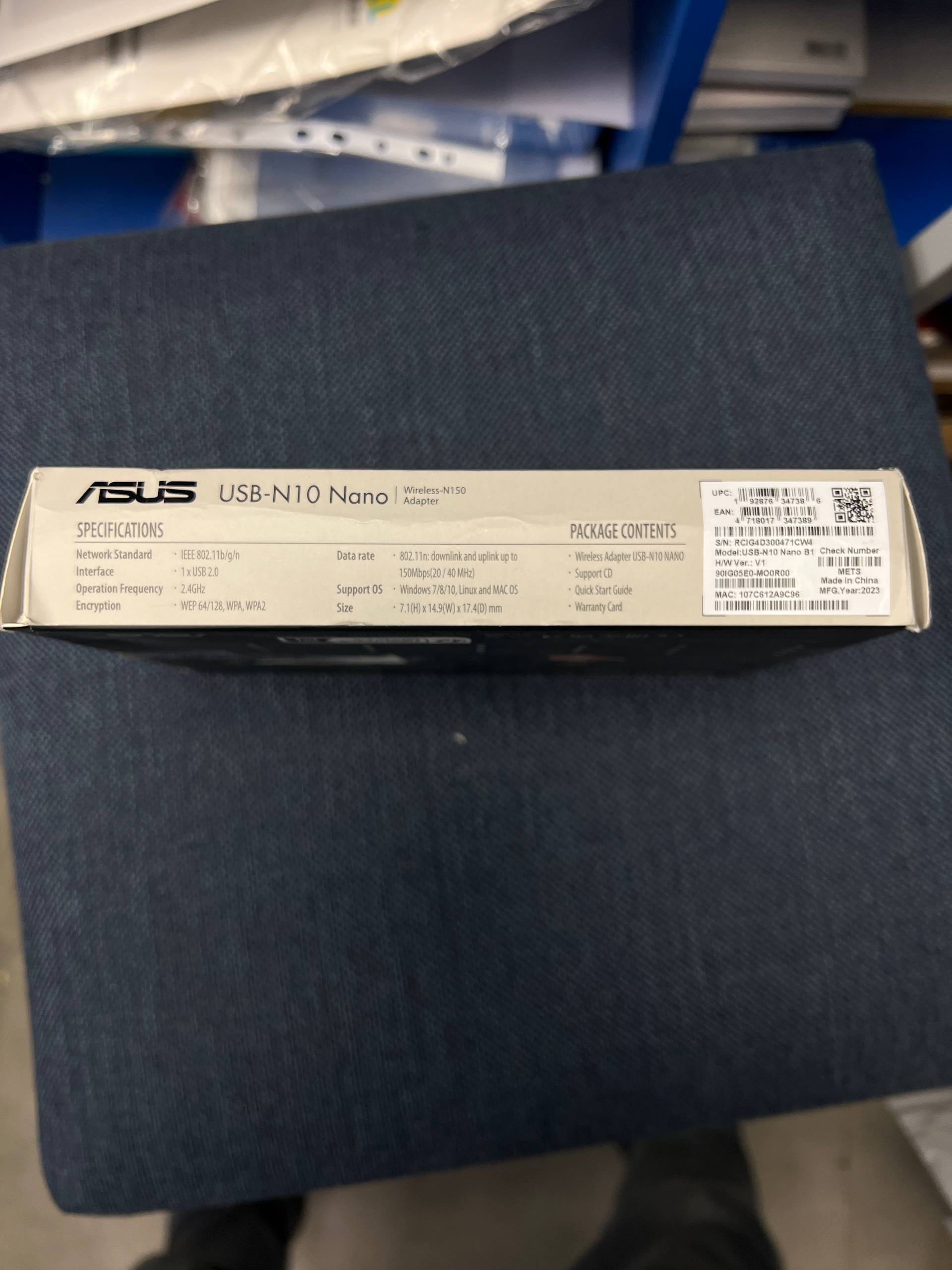 WiFi-адаптер ASUS USB-N10nano N150 USB2.0 nano фото