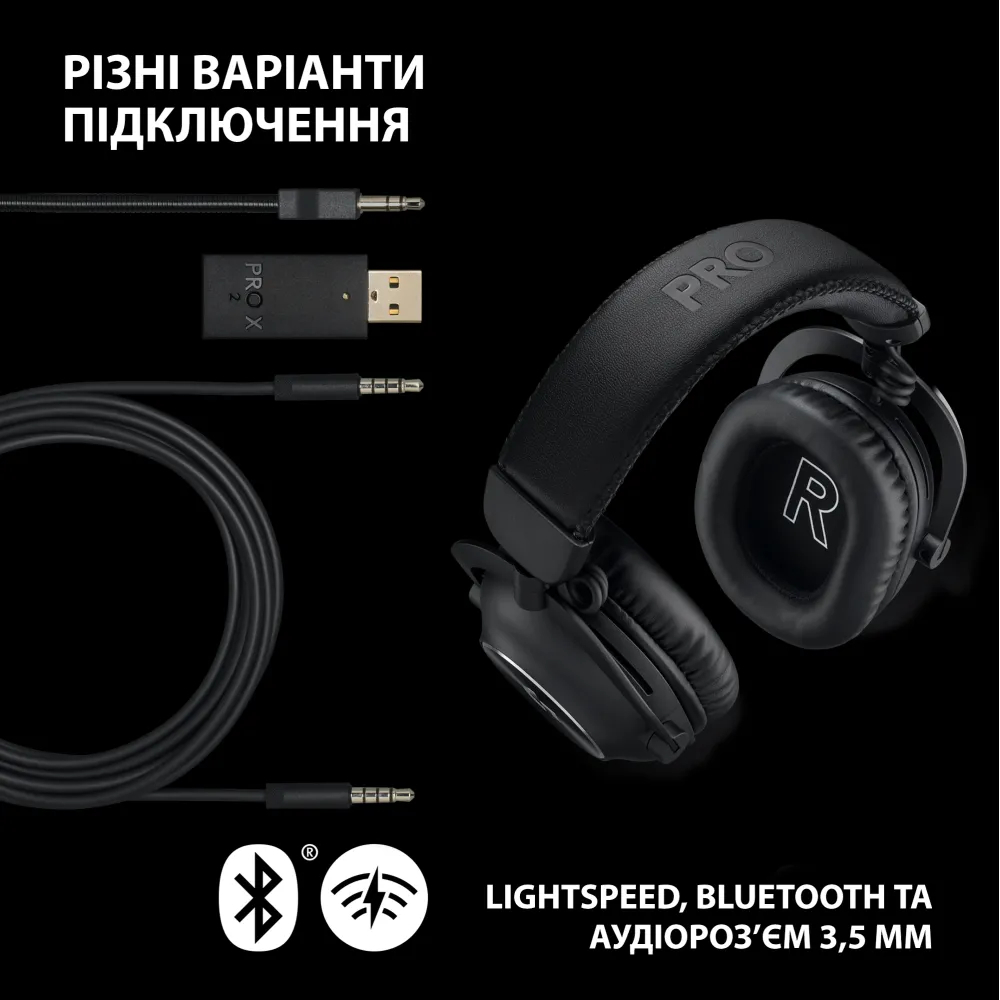 Игровая гарнитура Logitech G PRO X2 Lightspeed Wireless Black (L981-001263) фото2