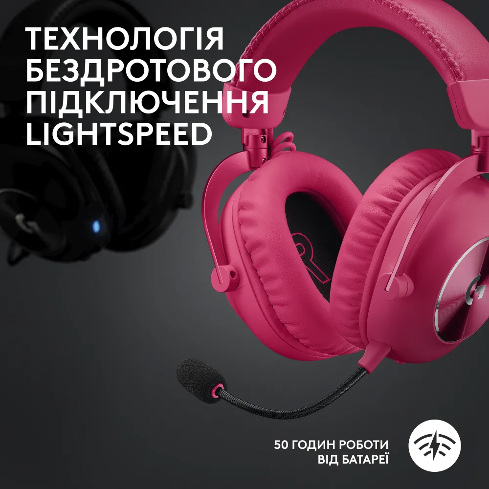 Игровая гарнитура Logitech G PRO X 2 Lightspeed Wireless Pink (L981-001275) фото4
