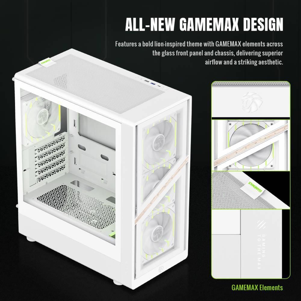 Корпус для ПК GAMEMAX ATX AERIS 330 GW (AERIS 330 GW) фото10