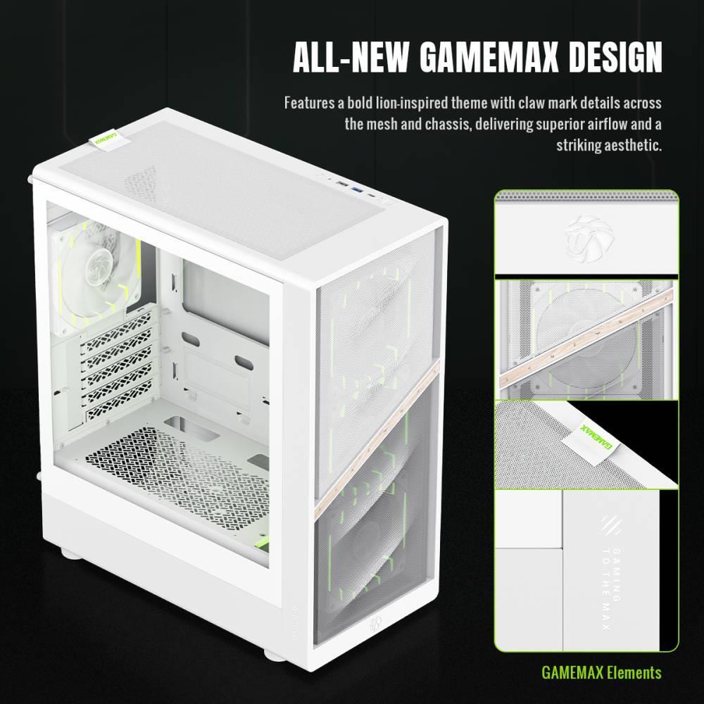 Корпус для ПК GAMEMAX ATX AERIS 330 MW (AERIS 330 MW) фото8