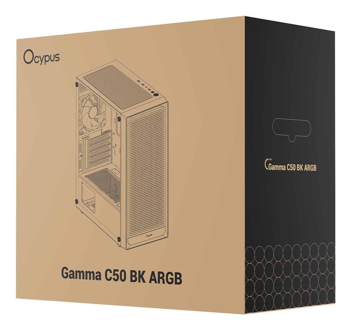 Корпус для ПК OCYPUS MATX U GAMMA C50 ARGB Black (GAMMA-C50-BKG400XX-GL) фото9