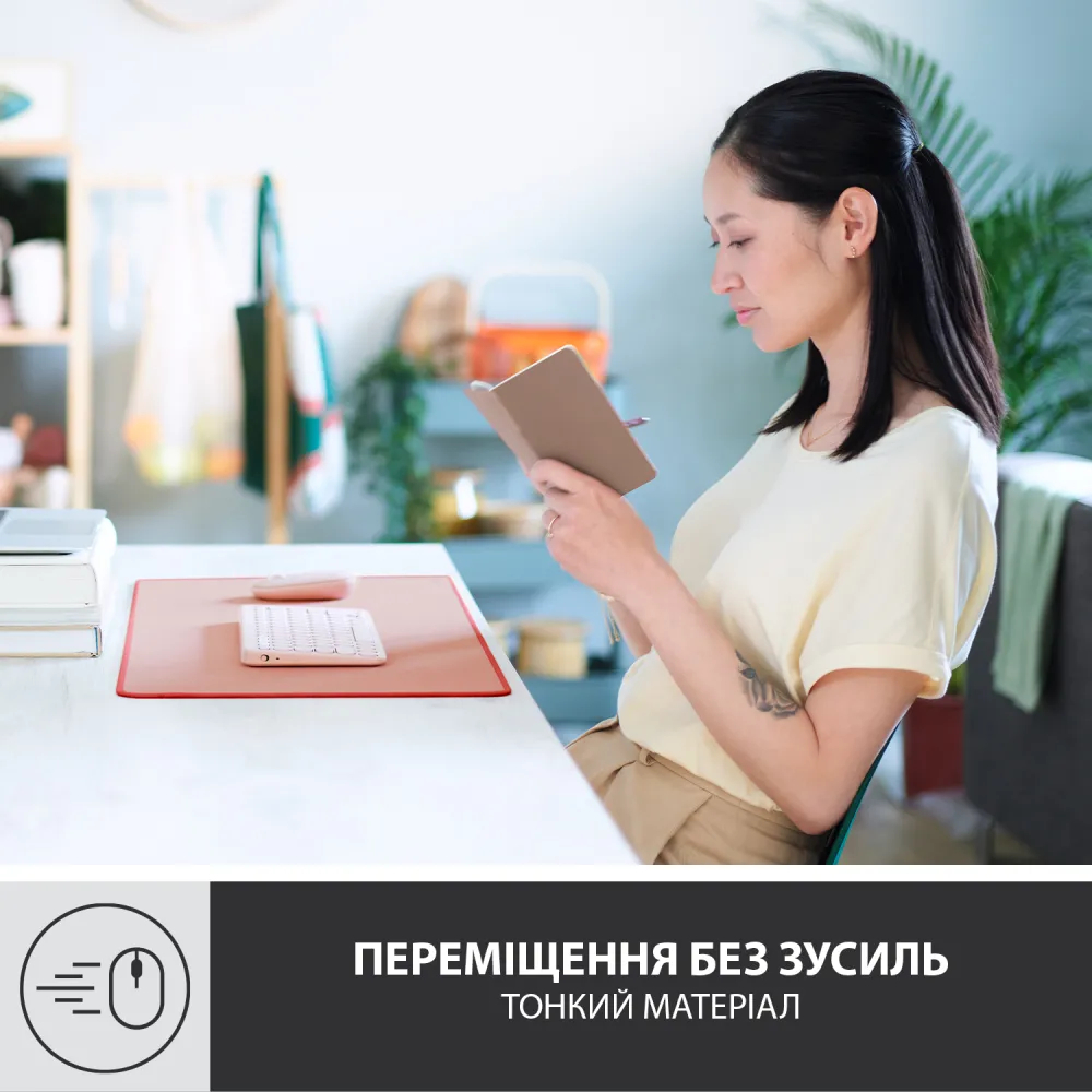 Игровая поверхность Logitech Desk Mat Studio Series Darker Rose (L956-000053) фото5