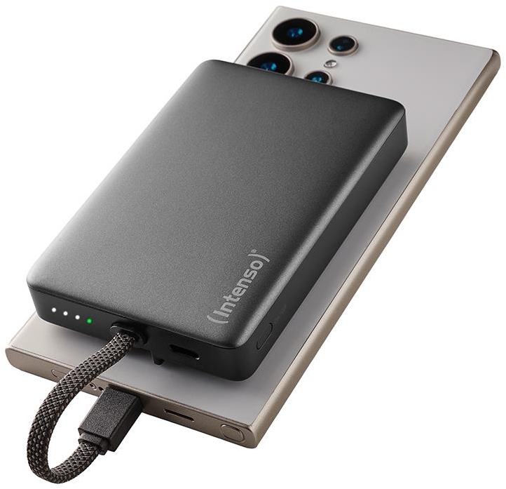 Портативное зарядное уствойство Intenso PowerBank USB 10000mAh Magnetic Grey MC10000 (7340034) фото4