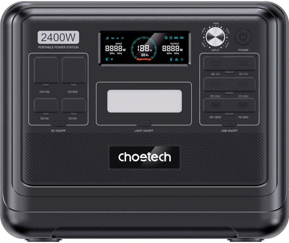 Мобільна зарядна станція Choetech 2400Wh Bidirecti PS Wifi (BS008) фото