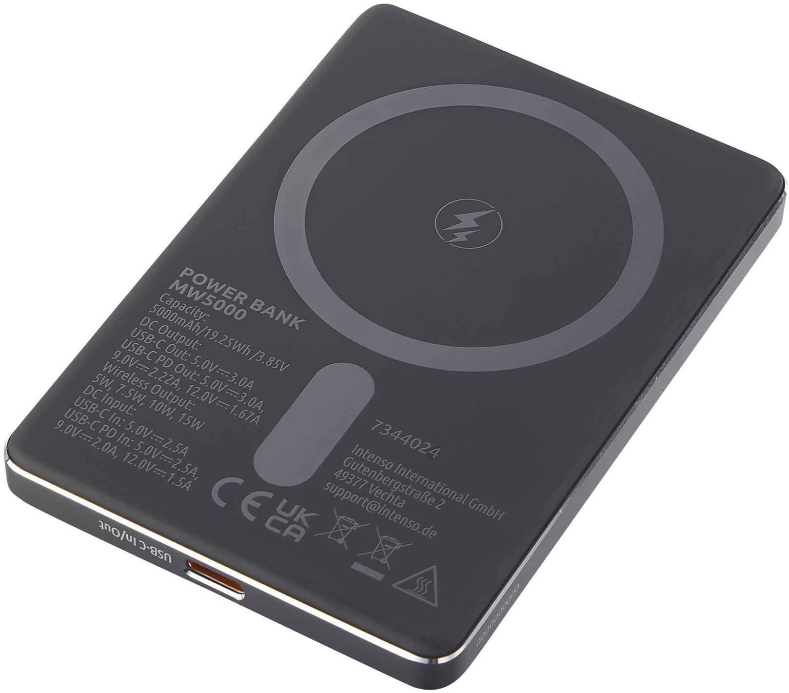 Портативное зарядное уствойство Intenso PowerBank USB 5000MAH MAG GREY MW5000 (7344024) фото5