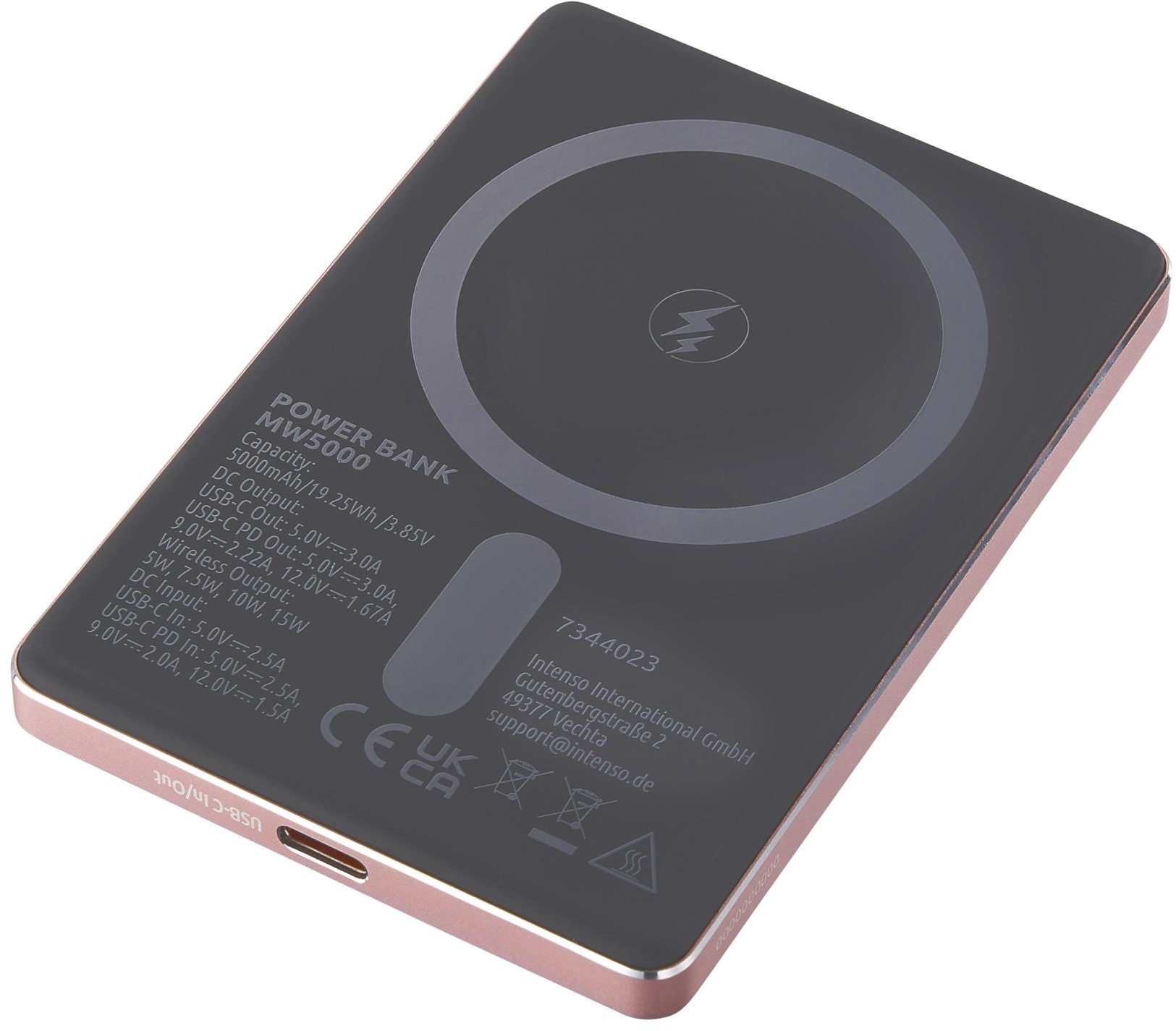 Портативное зарядное уствойство Intenso PowerBank USB 5000MAH MAG ROSE MW5000 (7344023) фото5