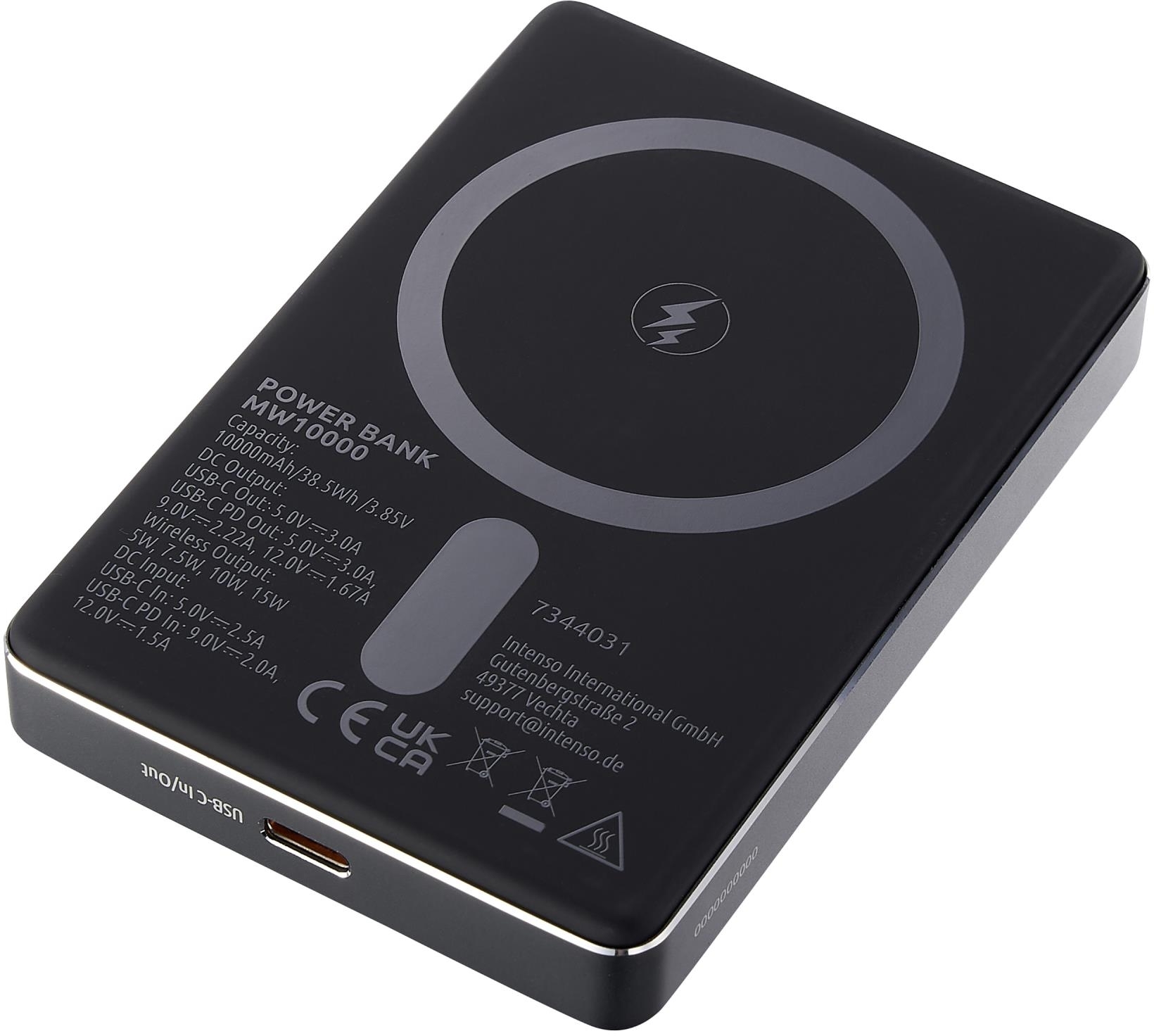 Портативное зарядное уствойство Intenso PowerBank USB 10000MAH MAG GREY MW10000 (7344034) фото5