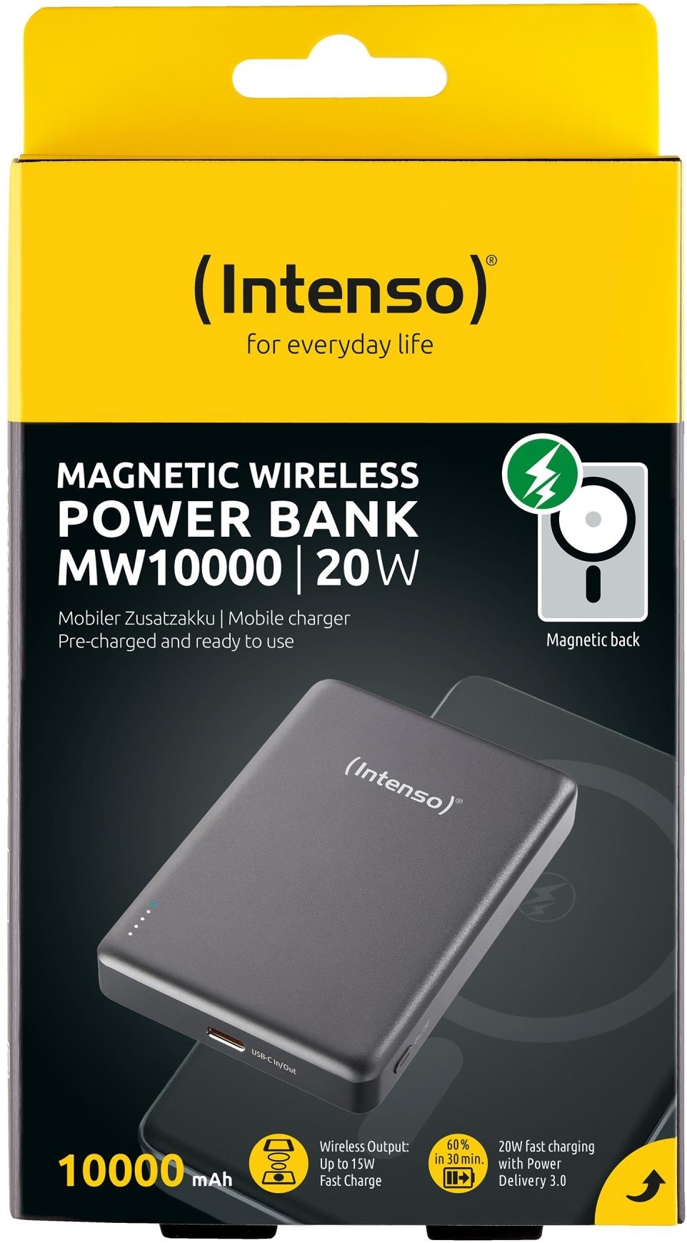 Портативное зарядное уствойство Intenso PowerBank USB 10000MAH MAG GREY MW10000 (7344034) фото7