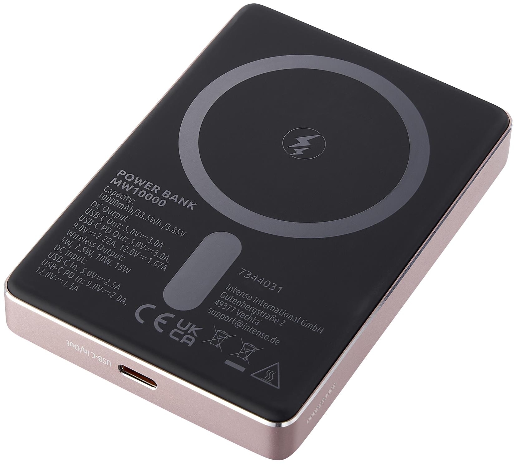 Портативное зарядное уствойство Intenso PowerBank USB 10000MAH MAG ROSE MW10000 (7344033) фото5