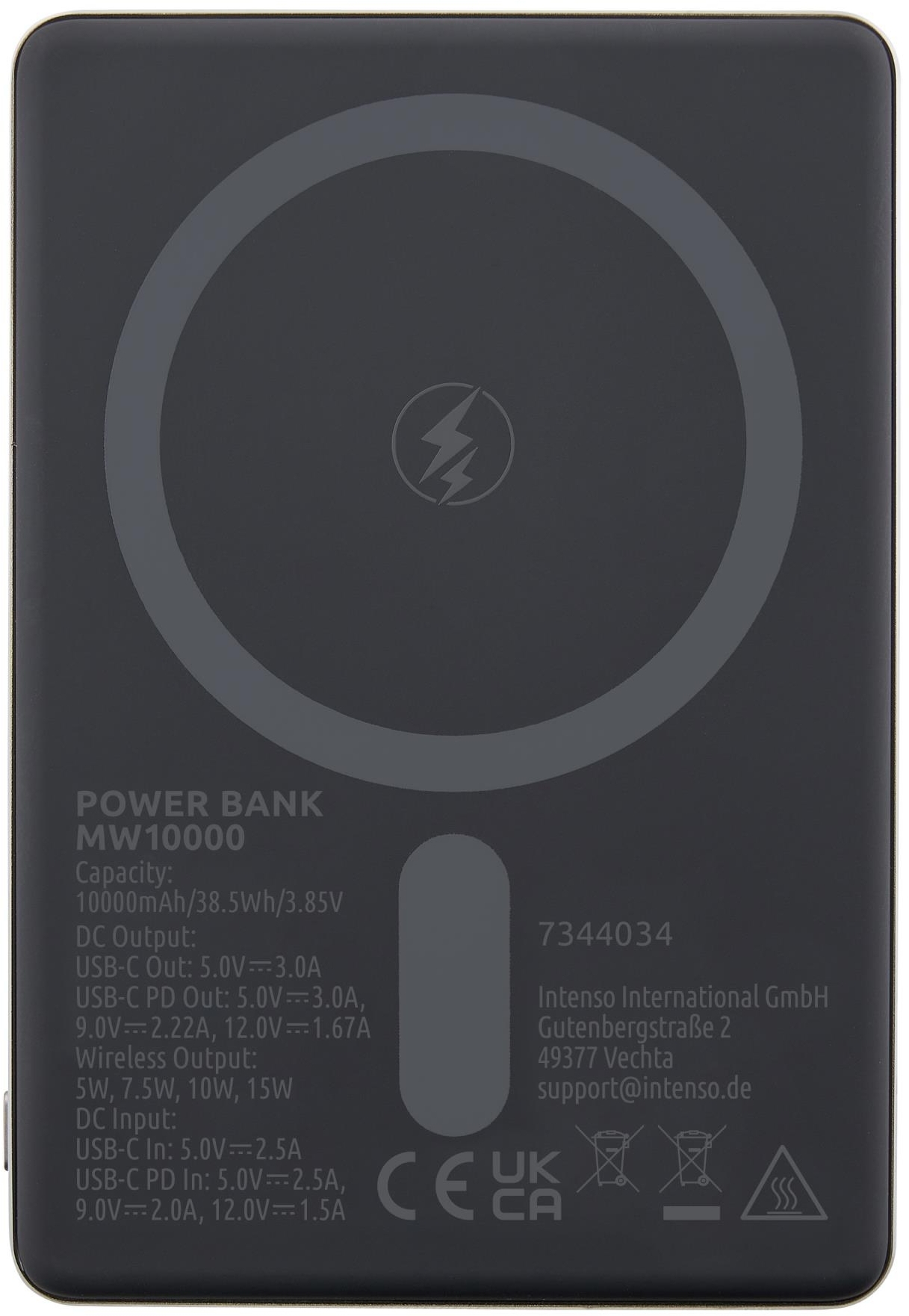 Портативное зарядное уствойство Intenso PowerBank USB 10000MAH MAG CHAMPAGNE MW10000 (7344031) фото2